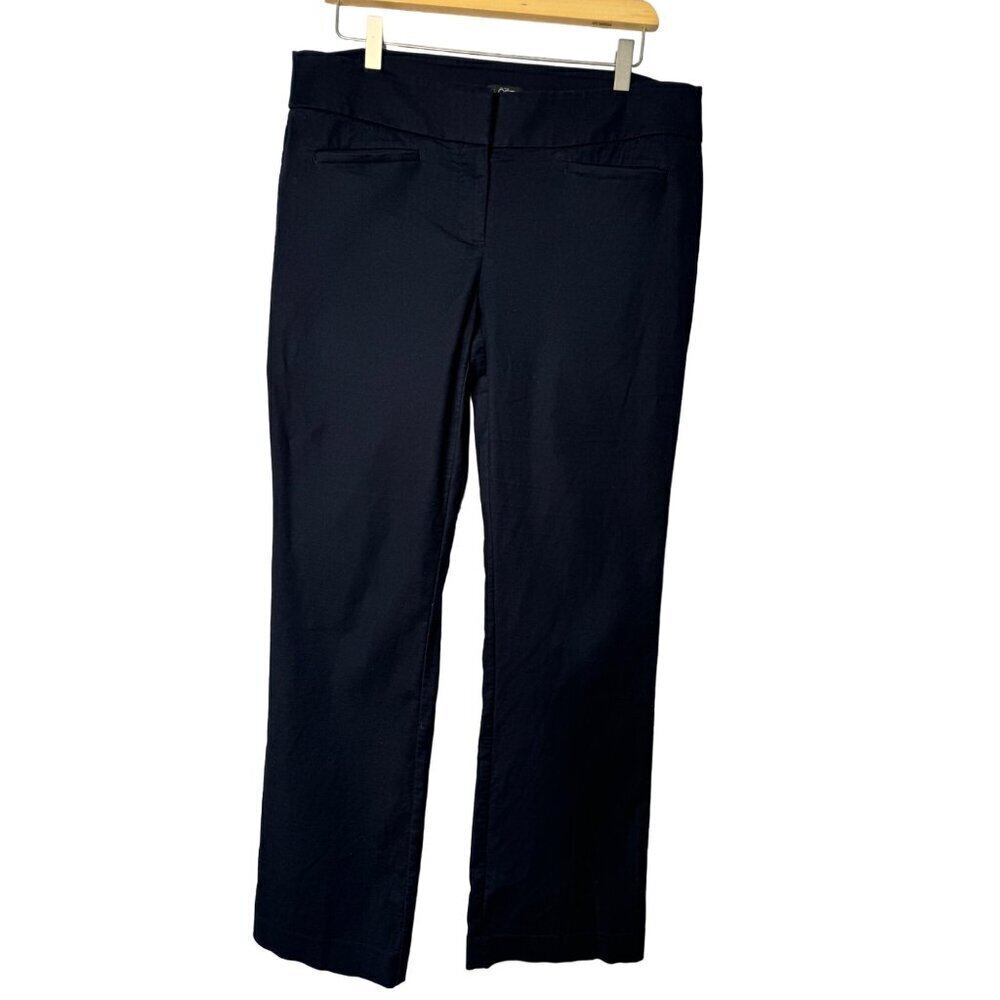 Ann Taylor LOFT Marisa Boot Cut Career Trouser Pants Slack SZ 10 Cotton Black
